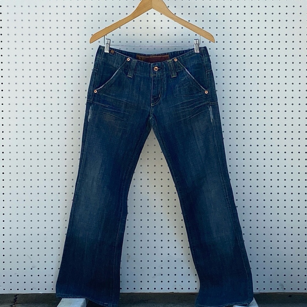Notify denim dark wash flare leg jean